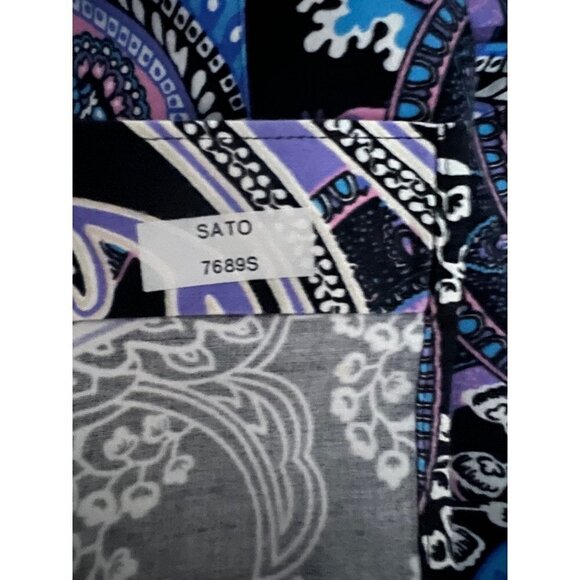 Jared Lang Mens Paisley Button Front Shirt Medium Cotton Sato 7689S Wearable Art - Picture 8 of 9